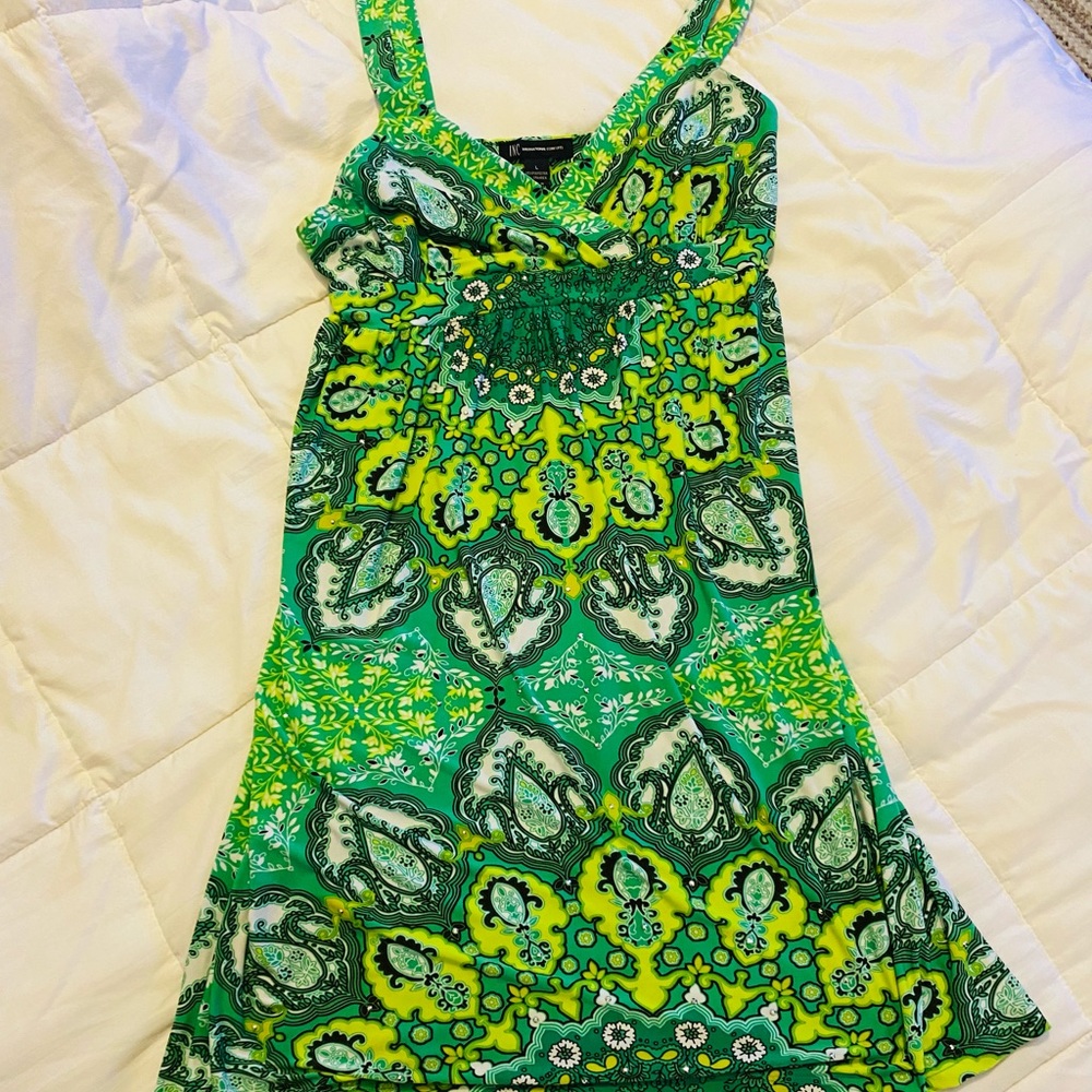 INC green sleeveless dress